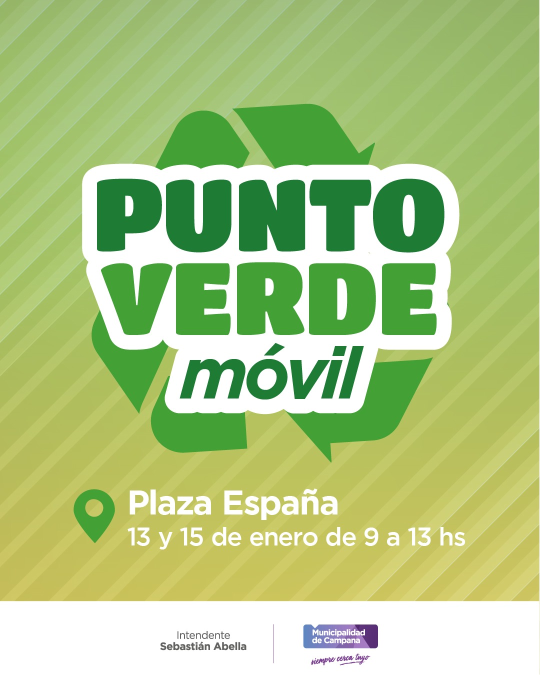 NOTICIAS CAMPANA:EL PUNTO VERDE MOVIL VUELVE A RECORRER LA CIUDAD